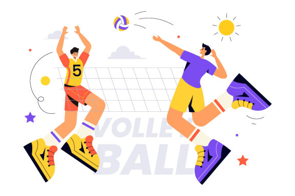 10 Volleyball Player Illustration