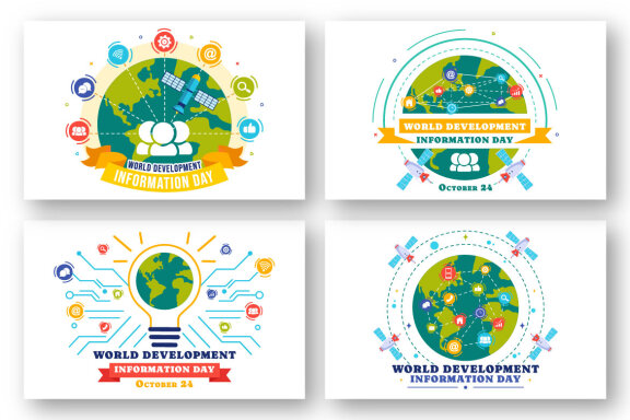 12 World Development Information Day Illustration