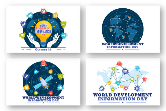 12 World Development Information Day Illustration