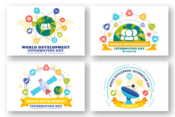 12 World Development Information Day Illustration
