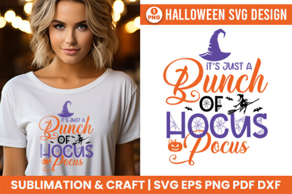 Halloween Season Sublimation Hocus Pocus SVG Design