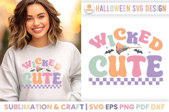 Halloween Sublimation Wicked Cute SVG Design