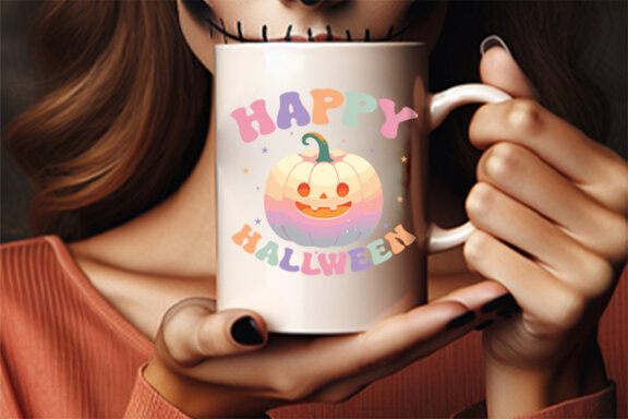 Happy Halloween Sublimation Quote SVG Design