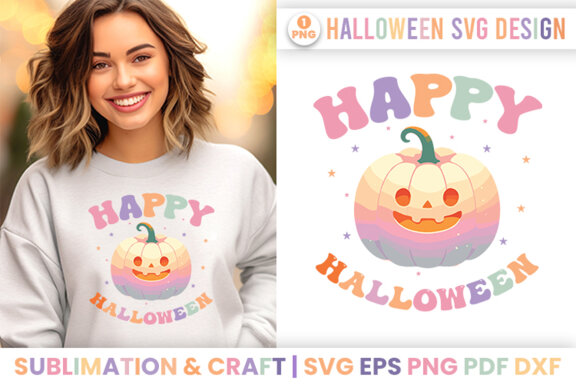 Happy Halloween Sublimation Quote SVG Design