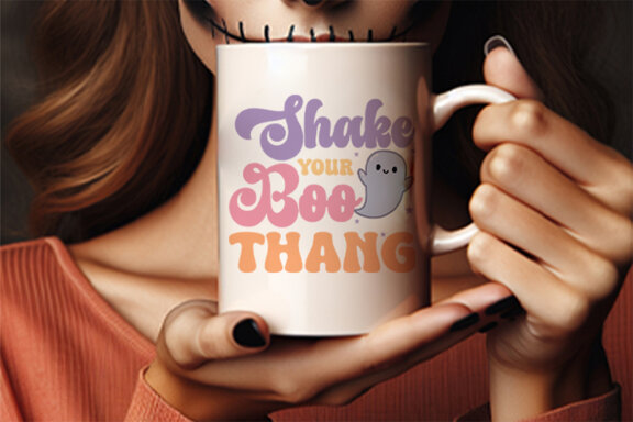 Halloween Sublimation Shake Your Boo Thang SVG Design Quote Design