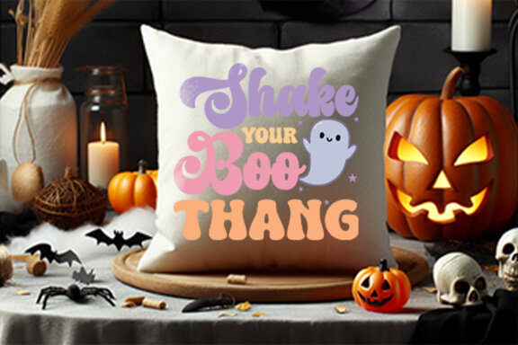 Halloween Sublimation Shake Your Boo Thang SVG Design Quote Design