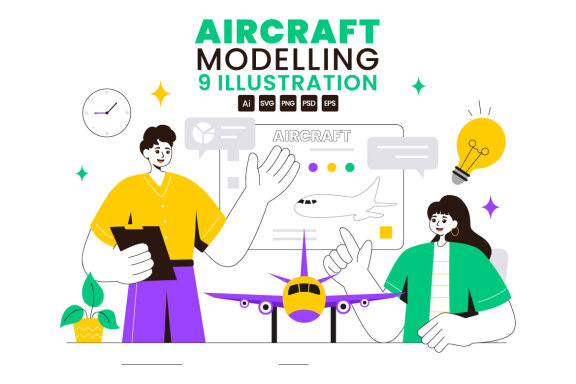 9 Aircraft Modelling and Crafting Illustration