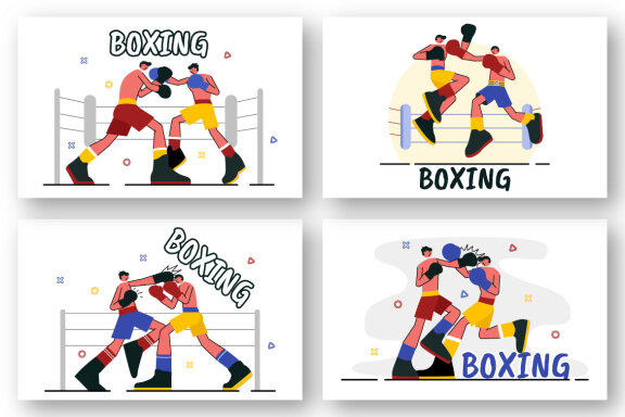 9 Professional Boxing Design Illustration