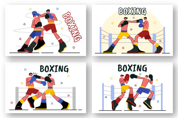 9 Professional Boxing Design Illustration