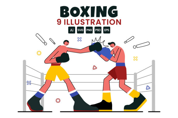 9 Professional Boxing Design Illustration