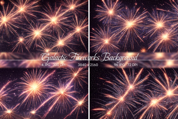 Galactic Fireworks Background