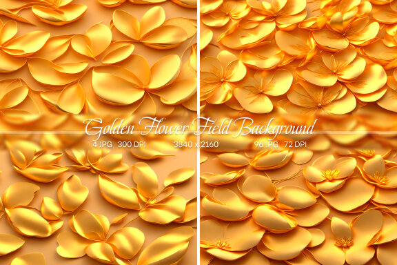 Golden Flower Field Background