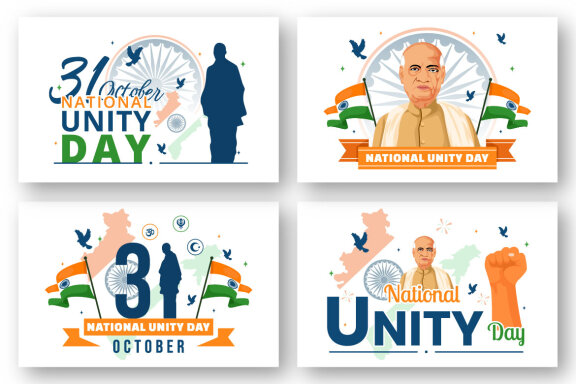 9 National Unity Day in India Illustration