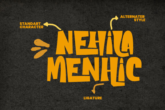 Nehila Menhic Handmade FREE Font