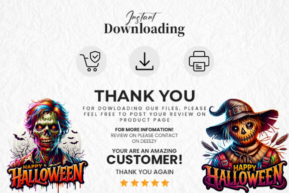 Halloween Season Spooky Sublimation Clipart PNG Bundle