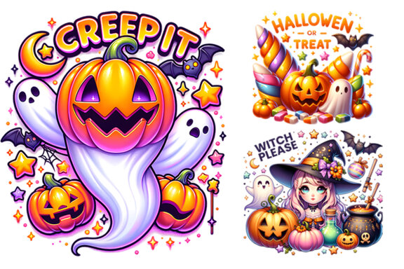 Halloween Season Sublimation Clipart PNG Bundle