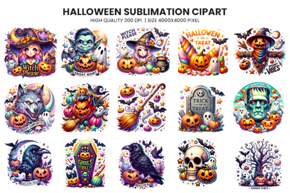 Halloween Season Sublimation Clipart PNG Bundle