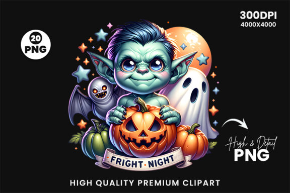 Halloween Season Sublimation Clipart PNG Bundle