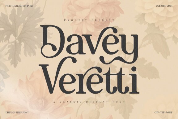 Davey Veretti | Classic Display Font