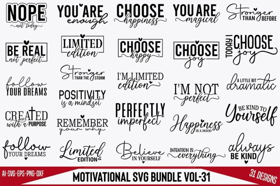 Motivational SVG Bundle