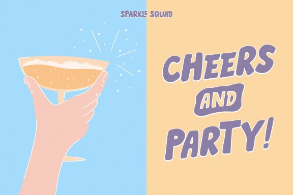 Sparkle Squad | Hand Drawn Font