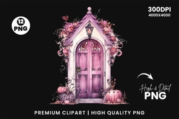 Halloween Creaky Door FREE Clipart PNG Bundle