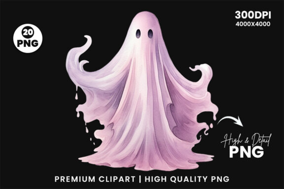 Halloween Ghost FREE PNG Clipart Bundle