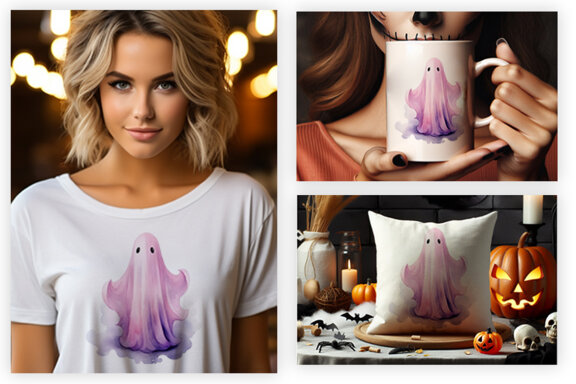 Halloween Ghost FREE PNG Clipart Bundle
