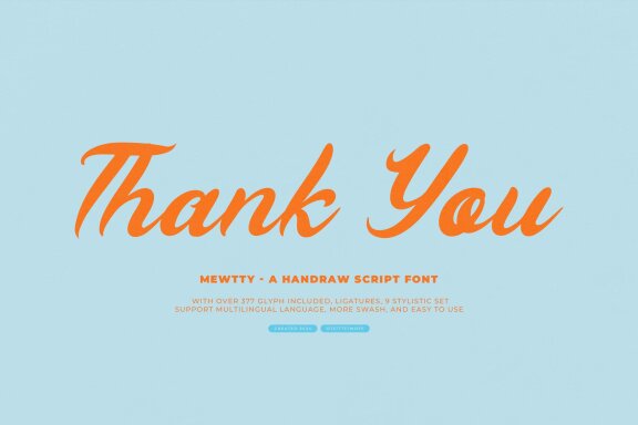 Mewtty | Hand Drawn Script Font