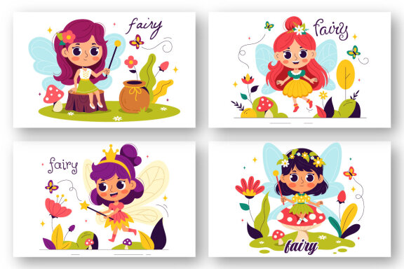 10 Beautiful Flying Fairy Illustration
