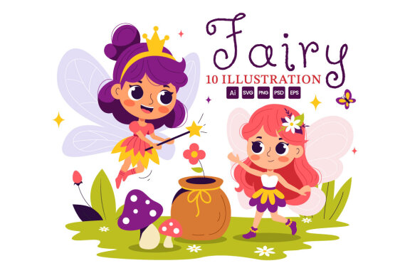 10 Beautiful Flying Fairy Illustration