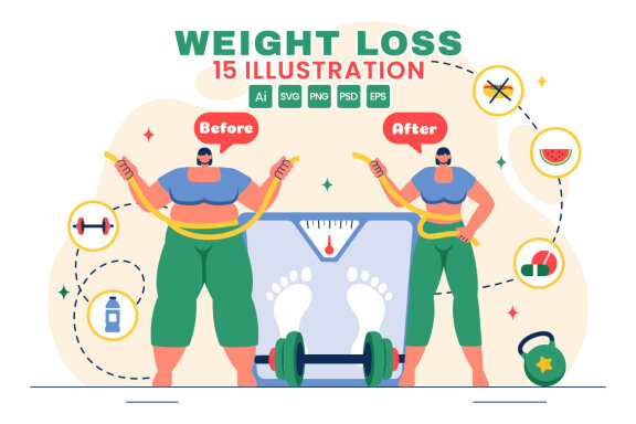 15 Weight Loss Progress Illustration