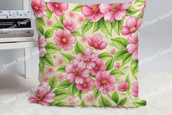 6 FREE Digital Papers - Pink Rose Botanical Garden
