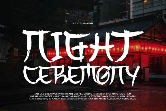 Yoru Kaze | Japanese Brush Font