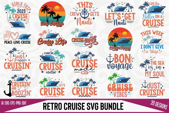 Retro Cruise SVG Bundle