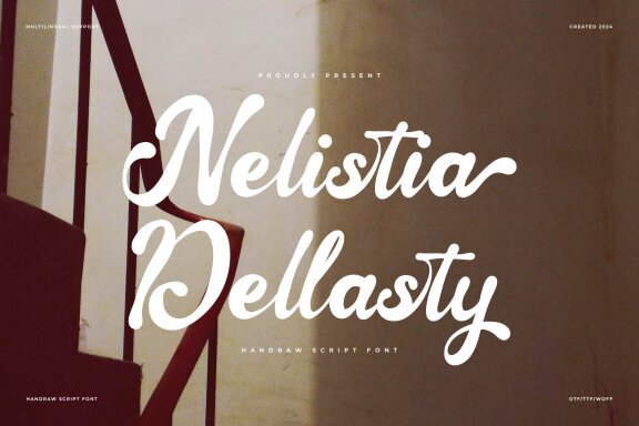 Nelistia Dellasty | Hand Draw Script Font