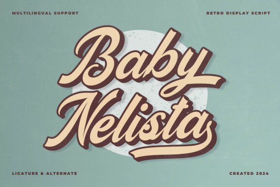 Baby Nelista | Retro Display Script