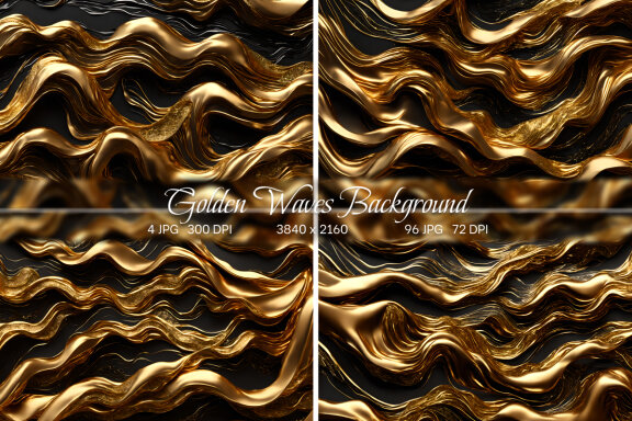 Golden Waves Background