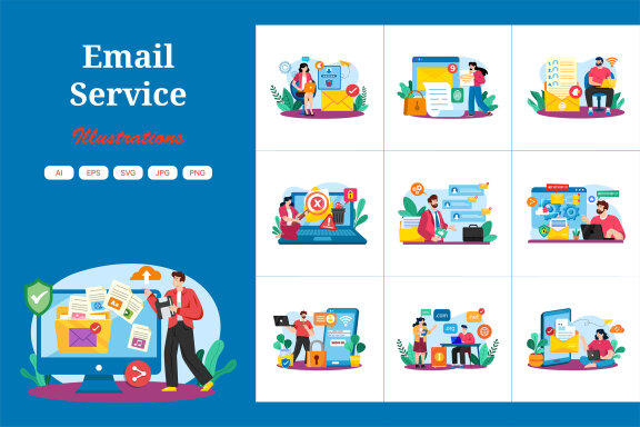 M738_Email Service Illustration Pack 1