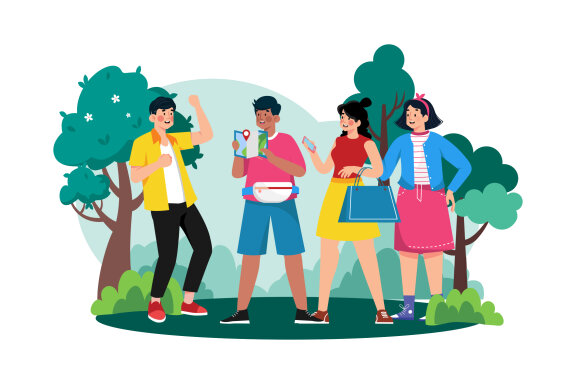M736_ Social Network Illustration Pack 1