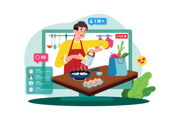 M736_ Social Network Illustration Pack 2