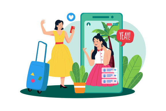 M736_ Social Network Illustration Pack 2
