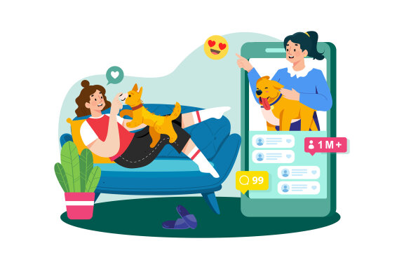 M736_ Social Network Illustration Pack 2