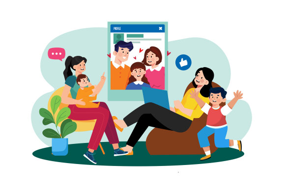 M736_ Social Network Illustration Pack 2