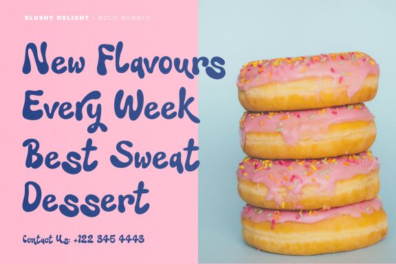 Slushy Delight | Bold Bubbly Font