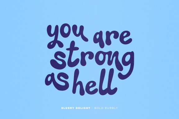 Slushy Delight | Bold Bubbly Font