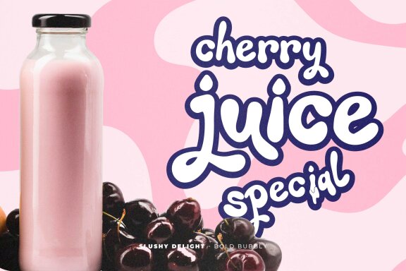 Slushy Delight | Bold Bubbly Font