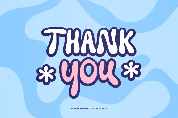Slushy Delight | Bold Bubbly Font