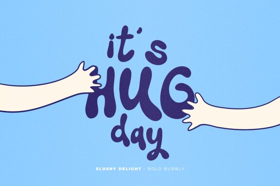 Slushy Delight | Bold Bubbly Font