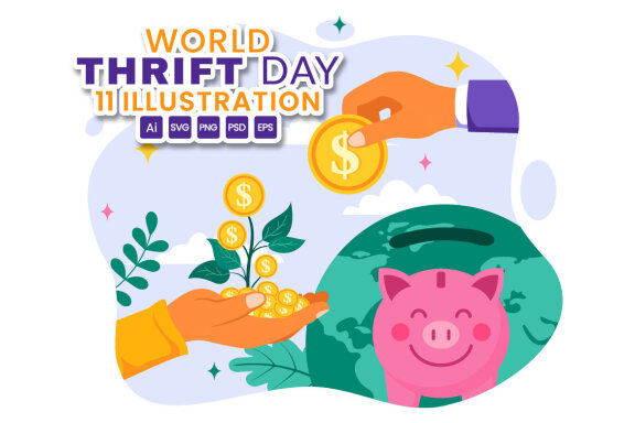 11 World Thrift Day Illustration